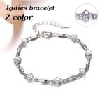 Yahoo! Yahoo!ショッピング(ヤフー ショッピング)ブレスレット アクセサリー レディース 女性用 シルバーカラー ラインストーン パープル 白 かわいい おしゃれ シンプル かわいい ギフト 記念日