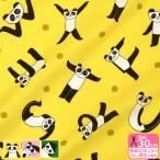 ショッピングシーチング emoemo パンダプリント シーチング パンダ アルファベット 動物柄 エモエモ 神谷可奈子 生地 布 EMP01 数量3(30cm)から10cm単位