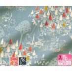 MOOMIN 森のいきもの 綿麻キャンバス ムーミンやスナフキン ニョロニョロ柄 tona BY RIKA KAWATO KOKKA 生地 布 G-1201-1 数量3(30cm)から10cm単位