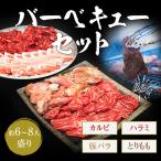 ショッピングバラ バーベキューセット 6-8人盛 BBQ 焼肉セット カルビ ハラミ 豚バラ とりもも 1.6kg 送料無料 食品 牛肉 メガ盛り 焼き肉 焼肉用 お肉 肉