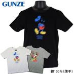GUNZE グンゼ Tuche ディズニー ミッキー ミニー 子供 女児 半袖 Tシャツ 天竺 薄手 綿100% 100-130cm【送料無料(1000円の購入条件)】