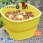 早食い防止 フードボウル 犬 猫 陶器 おしゃれ 日本製 食器 名入れ ペット 犬用 猫用 送料無料 高台カラー フードボウル 【中】 全10色 あすつく