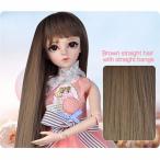 ウィッグ 球体関節人形 BJD 女の子 人形 着せ替え カスタムドール 60cm Brown Straight Wig