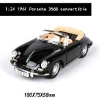 1:24 Porsche 1961 ポルシェ 356B convertible 黒 乗用車 外車 高級 合金 模型 ミニカー