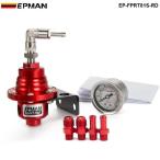 燃料圧力レギュレーター 調整可能 FPR ユニバーサルJdmターボ+液体ゲージ VW EP-FPRT81S用 Red
