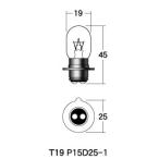 M&Hmatsusima передняя фара лампочка 12V30/30W прозрачный 2 колесо автомобильный head лампочка 1P2015