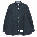 WTAPS ダブルタップス 23AW BD 04/LS/COTTON.DENIM 232BRDT-SHM03 ボタンダウン ロングスリーブ コットン デニム シャツ ブラック 長袖