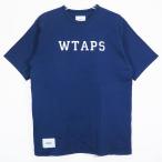 WTAPS ダブルタップス 21SS COLLEGE/SS/COTTON 211ATDT-CSM20 カレッジ ショートスリーブ コットン ネイビー クルーネック Tシャツ カットソー 半袖