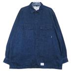 WTAPS ダブルタップス 23SS CBW/LS/COTTON.DENIM 231BRDT-SHM01 BDUタイプ ロングスリーブ コットン デニム シャツ インディゴ 長袖 サイズ04(XL)