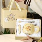 ちいかわ カップ 3点セット 蓋つき マグカップ ハチワレ うさぎ 450ml 大容量 耐熱 磁器カップ コーヒーカップ ティー 朝食カップ 萌えグッズ 誕生日 プレゼント