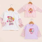 綿100% パウパトロール スカイ 子供 キッズ 長袖Tシャツ 女の子 春 秋 夏 コットンクルーネックトップス ベビー服 キャラクター トップス ピンク 90~140cm