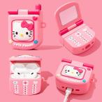 キティ AirPods 4 ケース キャラクター 萌え 鏡付き デザイン AirPods Pro 2 ケース AirPods対応 第4世代 ケース AirPods 3 かわいい 第2世代 カラビナ付き