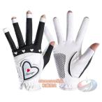  женский Golf перчатка палец . cut перчатки UV cut Heart модный ногти cut .. средний . Golf сопутствующие товары Golf перчатка обе рука ногти стоимость доставки удобный 