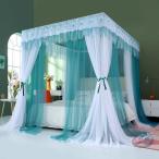 姫風蚊帳 宮廷式 3ドア 大空間 防蚊 通気 晟恒中馳 1.5mから2.0mベッドまで合わせやすく 子供部屋でも優雅に使いやすい高密度蚊帳