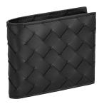 ボッテガ・ヴェネタ 二つ折り財布 二折財布 メンズ ブランド BOTTEGA VENETA 749412-V3US1 8803 ブラック/シルバー