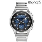 ブローバ カーブ ハイプレシジョンクォーツ 腕時計 ブランド メンズ クロノグラフ オープンハート BULOVA 96A205 アナログ ブルー