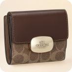 本日+16倍 コーチ 二つ折り財布 レディース ブランド COACH CW801 ブラウン