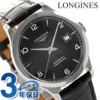 5/1は+19倍 ロンジン 腕時計 レコード 39mm 自動巻き メンズ L2.820.4.56.2 LONGINES ブラック 革ベルト