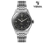 イエマ フライグラフパイロット2025 自動巻き 腕時計 ブランド メンズ YEMA YFLY25-AMS アナログ ブラック 黒 フランス製