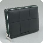 ショッピングヴェネタ 中古 ボッテガヴェネタ ラウンドファスナー折財布 メンズ ブランド BOTTEGA VENETA カセット ジップアラウンドウォレット グリーン 財布