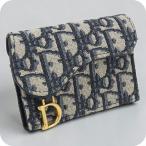  б/у Dior футляр для визитных карточек женский бренд Dior седло Bloom карта держатель темно-синий 