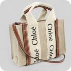 ショッピングchloe 中古 クロエ トートバッグ レディース ブランド CHLOE ウッディ ミニ 2WAY CHC22AP237I2690U ベージュ バッグ
