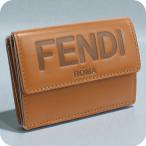 中古 フェンディ 三つ折り財布 レディース ブランド FENDI 8M0395 ブラウン 財布