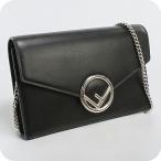 中古 フェンディ チェーンウォレット レディース ブランド FENDI エフイズフェンディ 8BS006 ブラック