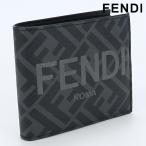 中古 フェンディ 二折財布小銭入付き メンズ ブランド FENDI コインケース付き二折財布 PVC 7M0339 AJJ8 F0TUH ブラック 財布