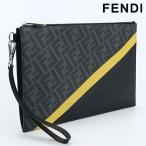 ショッピングフェンディ 中古 フェンディ クラッチバッグ メンズ ブランド FENDI ダイアゴナル フラット スリム クラッチ PVC 7N0110 A9XS F0R2A グレー