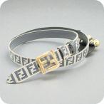 中古 フェンディ ベルト レディース ブランド FENDI FFベルト リバーシブル レザー 8C0719 ARN0 F1OPZ ブルー 小物