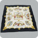 中古 エルメス スカーフ レディース ブランド HERMES カレ90 ブラック 小物