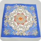 中古 エルメス スカーフ レディース ブランド HERMES カレ90 ブルー