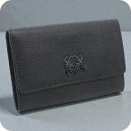 ショッピングロエベ 中古 ロエベ 二折財布小銭入付き レディース ブランド LOEWE アナグラム 140.72.I62 ネイビー 財布