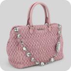 ショッピングMIUMIU 中古 ミュウミュウ トートバッグ レディース ブランド MIUMIU マテラッセ 2WAY レザー 5BA958 ピンク バッグ