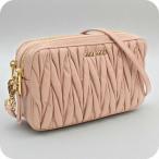 ショッピングミュウミュウ 中古 ミュウミュウ 斜め掛け ショルダーバッグ レディース ブランド MIUMIU マテラッセ レザー 5BH539 ピンク バッグ