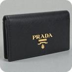  б/у Prada футляр для визитных карточек женский бренд PRADAsafia-no кожа черный мелкие вещи 