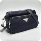 中古 プラダ 斜め掛け ショルダーバッグ レディース ブランド PRADA レザー BT1010 ネイビー バッグ