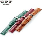 交換用ベルト 腕時計 ブランド クロコダイル型押し 16-26mm GPF 選べるモデル