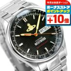 ヴィヴィアンウエストウッド 時計 クランボーン 40mm 日付表示 クオーツ メンズ 腕時計 VV207BKSL Vivienne ブラック