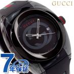 今だけさらに+14倍 グッチ 時計 スイス製 メンズ 腕時計 ブランド YA137107A シンク 46mm オールブラック マルチカラー 父の日 プレゼント 実用的