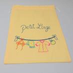 Yahoo! Yahoo!ショッピング(ヤフー ショッピング)巾着袋　かわいい刺繍入　ベトナム雑貨　薄オレンジ　Petit Linge