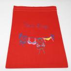 Yahoo! Yahoo!ショッピング(ヤフー ショッピング)巾着袋　かわいい刺繍入　ベトナム雑貨　レッド　petitLinge　デザイン３