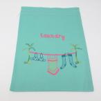 Yahoo! Yahoo!ショッピング(ヤフー ショッピング)巾着袋　かわいい刺繍入　ベトナム雑貨　ライトグリーン　laundry　タイプ３