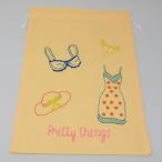 Yahoo! Yahoo!ショッピング(ヤフー ショッピング)巾着袋　かわいい刺繍入　ベトナム雑貨　薄オレンジ　Pretty things