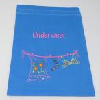 Yahoo! Yahoo!ショッピング(ヤフー ショッピング)巾着袋　かわいい刺繍入　ベトナム雑貨　ブルー　Underwear