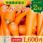 有機野菜 宮崎県綾町産　農薬無使用　にんじん　2kg　送料無料