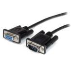 ＳｔａｒＴｅｃｈ．ｃｏｍ シリアルケーブル/RS232Cストレート延長/2m/オス・メス/ブラック 目安在庫=○