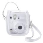 チェキケース instax mini 12専用 クリア マグネット式フラップ ホワイト 取り寄せ商品