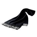 カシミヤウールマフラー ブラック 30×170cm 取り寄せ商品